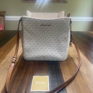 Michael Kors Gray Monogram Shoulder Bag
